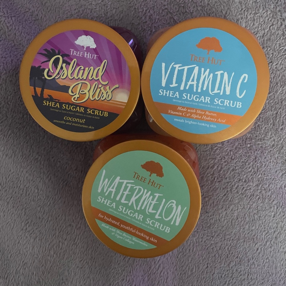 NEW - Bundle of 3 Tree Hut Summer Scented Shea Sugar Scrubs